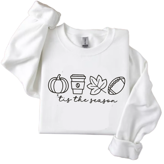 'Tis The Season Crewneck - White